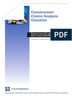Construction Claims Analysis Checklist