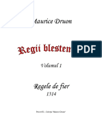 Maurice Druon Regii Blestemati Vol 1 Regele de Fier PDF