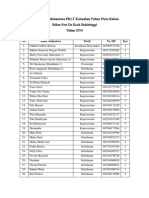 Daftar Nama Mahasiswa PKLT