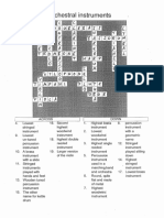 Orchestral Crossword