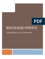 Behavior Based Interviews