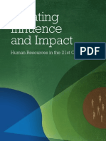 Creating Influence and Impact: Human Resources in The 21st Century