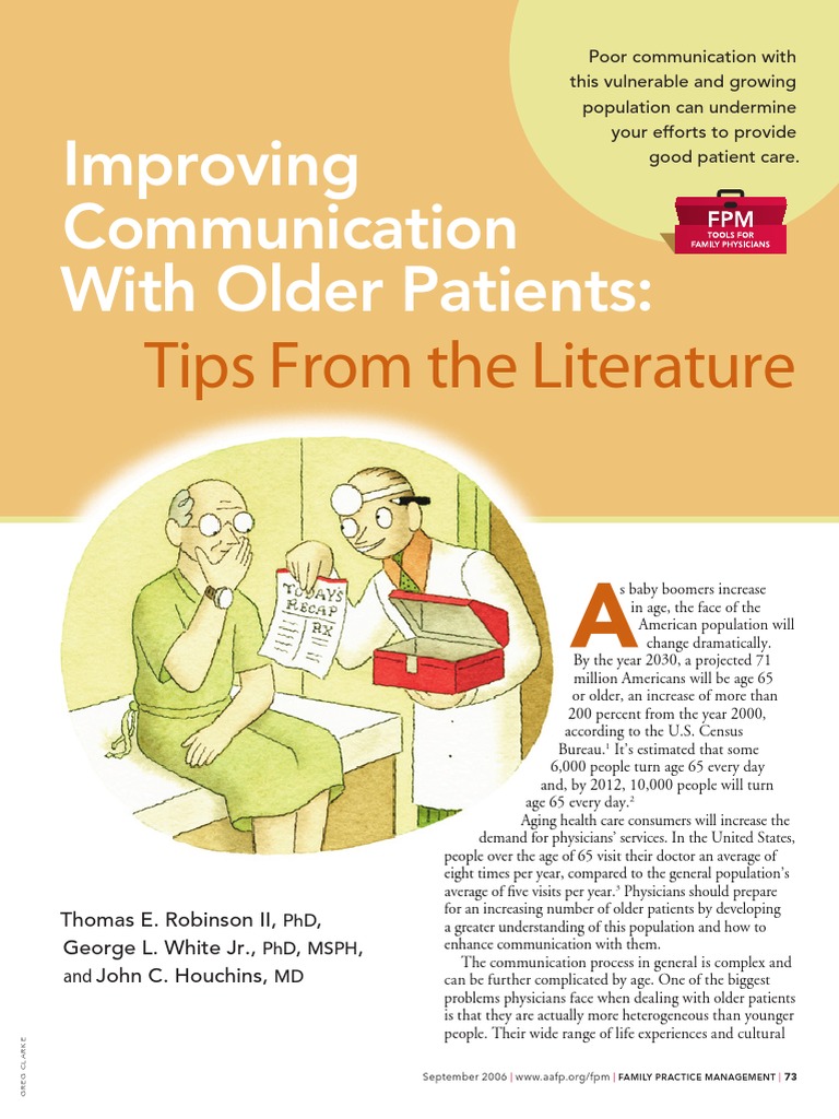 Improving Communication With Older Patients Patient Attention