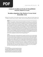 Brazilian Adaptation of the Marlowe-Crowne Social Desirability Scale