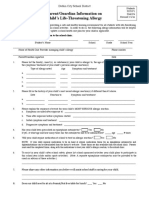 Dublin City Schools allergy form