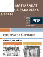 Kondisi Masyarakat Indonesia Pada Masa Liberal
