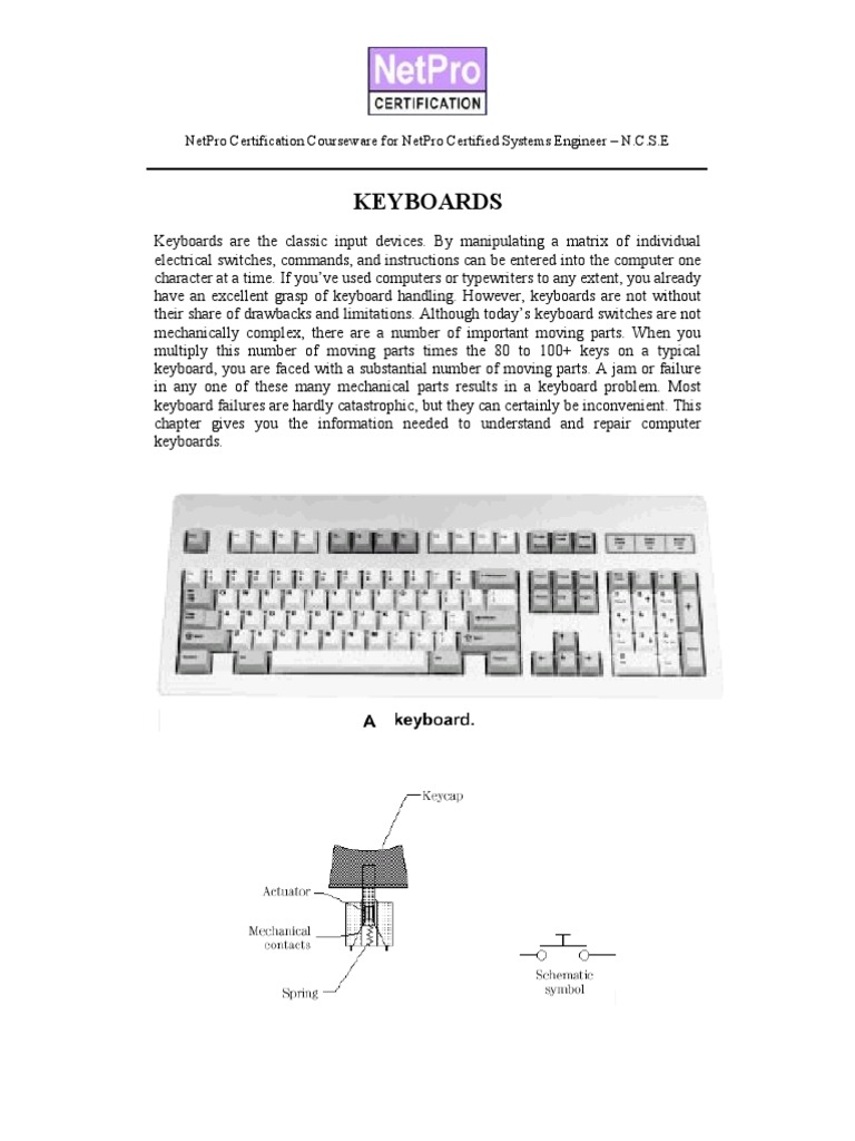 Keyboards Netpro Certification Courseware For Netpro Certified Systems