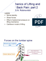 Biomechanics of Lifting and Lower Back Pain: Shear Forces and the Cantilever Model