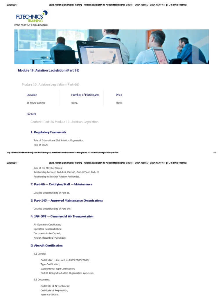 EASA PART 66 AVIATION MAINTENANCE TECHNICIAN CERTIFICATION SERIES intelligence overview