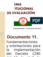 Fundamentaciones y Orientaciones para La Implementación Del Decreto 1290 IEANC