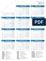 Calendario 2017 Formato Vertical