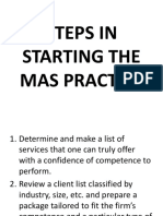 Steps in Starting The Mas Practice