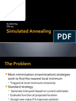 Simulated Annealing Optimization Technique Escapes Local Minimums