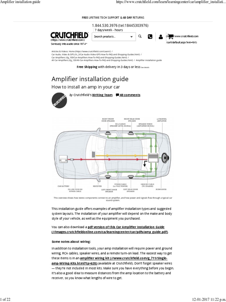 Amplifier Installation Guide | PDF | Amplifier | Loudspeaker