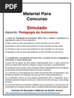 Simulado PAULO FREIRE Pedagogia Da Autonomia