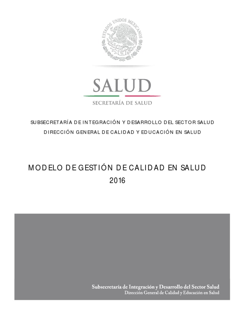Modelo de Gestion de Calidad en Salud | PDF | Calidad (comercial ...
