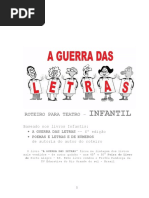 A Guerra Das Letras - texto de teatro