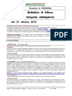 Bollettino Difesa Integrata Obbligatoria Provincia Ferrara 21ott15