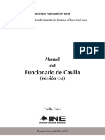 Manual Del Funcionario de Casilla (VERSION CAE) Proceso Electoral 2014-2015 PDF