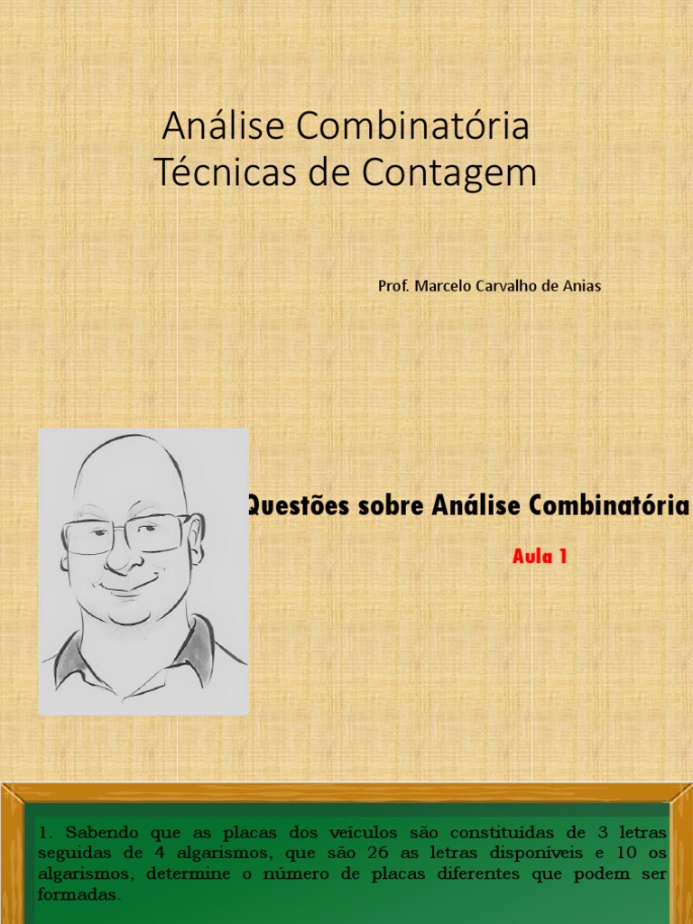 Análise Combinatória Pptx Slides Pdf