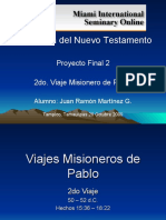 Viajes Misioneros de Pablo 2do