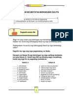 Kahulugan NG Matalinghagang Salita PDF