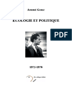 GORZ André - Ecologie Et Politique 1975-1978 SCAN PDF (Cobayes Lettrés)
