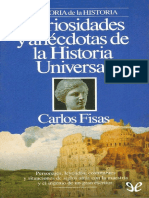 Curiosidades y Anécdotas de La Historia Universal - Carlos Fisas