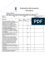 Evaluacion proyecto formativo