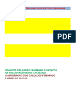 Relação de Tênis Atacado Sortido Femininos: Somente Calçados Femininos E Infantis Se Encontram Nesse Catálogo