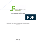 Dimensionar o Sistema de Fossa Séptica e Sumidouro 