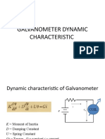 Galvanometer Dynamic Characteristic