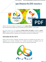 Vista Previa de "Lo Nuevo de Los Juegos Olímpicos Rio 2016 - Mascotas e Instalaciones"