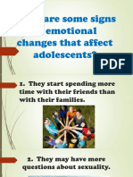 What Are Some Signs of Emotional Changes That Affect Adolescents?