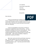 Sample of An Informal Letter