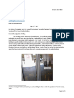 Letter to the County Judge of Tarrant County, Texas reg. the wrongful exclusion of concealed handgun license holders at the Tom Vandergriff Civil Courts Public Building