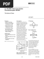 Low Noise Pseudomorphic HEMT Technical Data