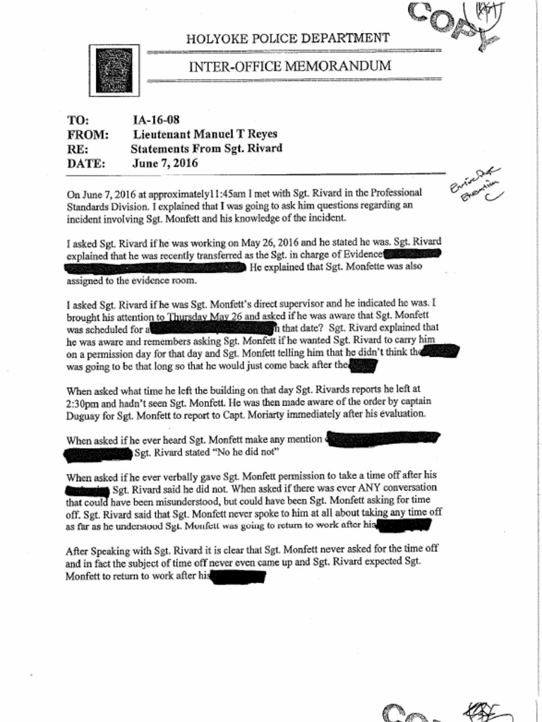 Sgt. James Rivard Speaks To The Professional Standards Division | PDF