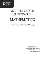 Ocampo, MCQs in Mathematics