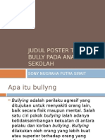 Judul Poster Tentang BULLY Pada Anak Di Sekolah