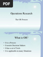 Operations Research: The OR Process