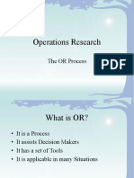 Operations Research: The OR Process