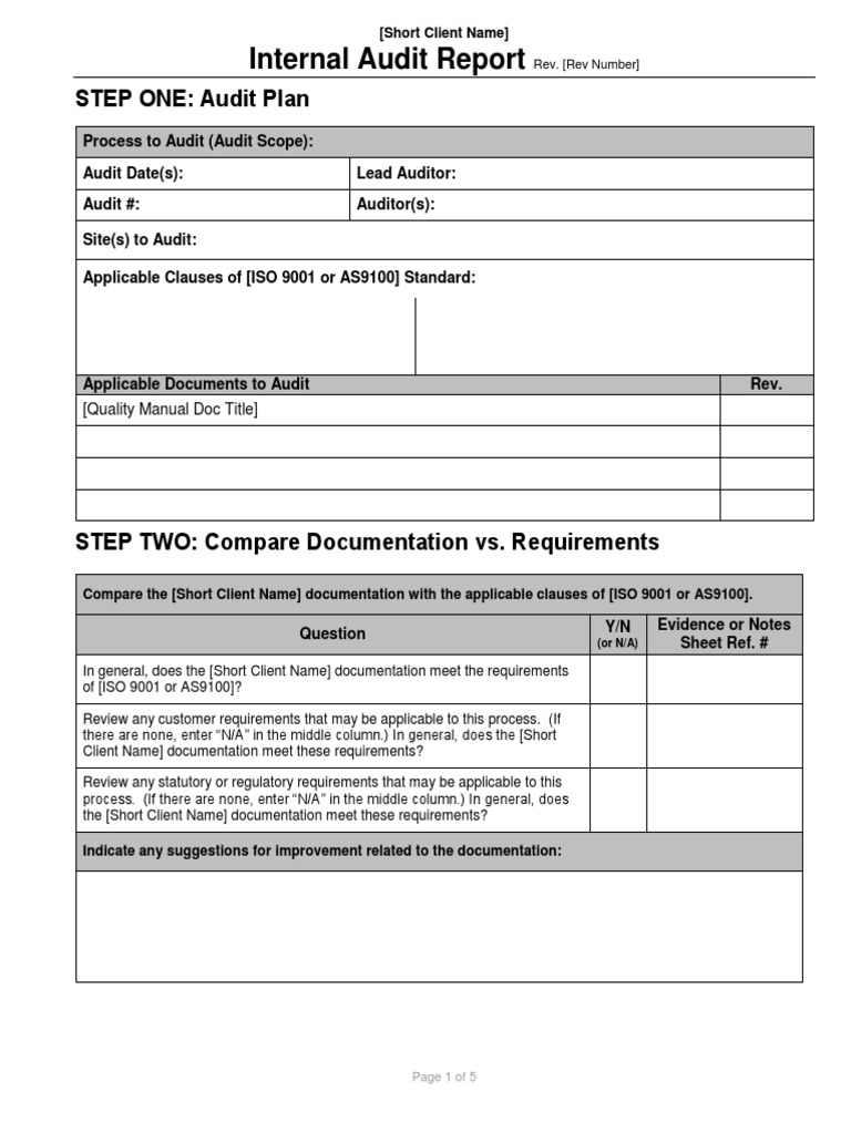 The Top Iso 23 Version 23 Internal Audit Report Sample Regarding Internal Audit Report Template Iso 9001