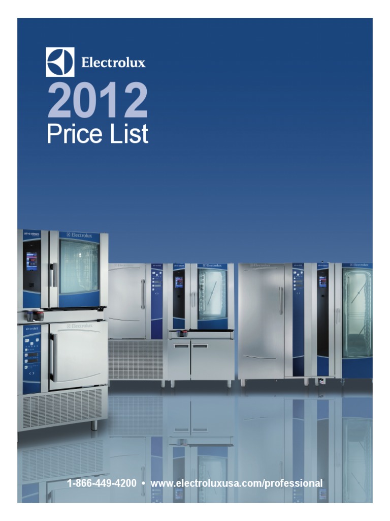 Electrolux Price List 2012  PDF Clothes Dryer Kitchen