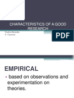 Characteristics of A Good Research
