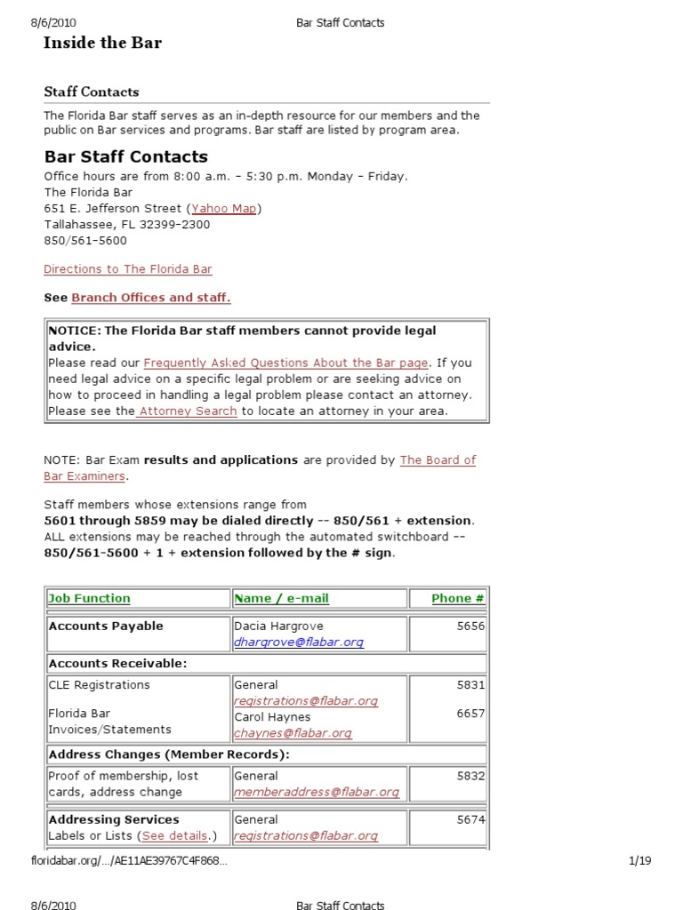 The Florida Bar, Complaints PDF Service Of Process Lawyer