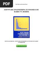 Software Engineering Economics by Barry W Boehm