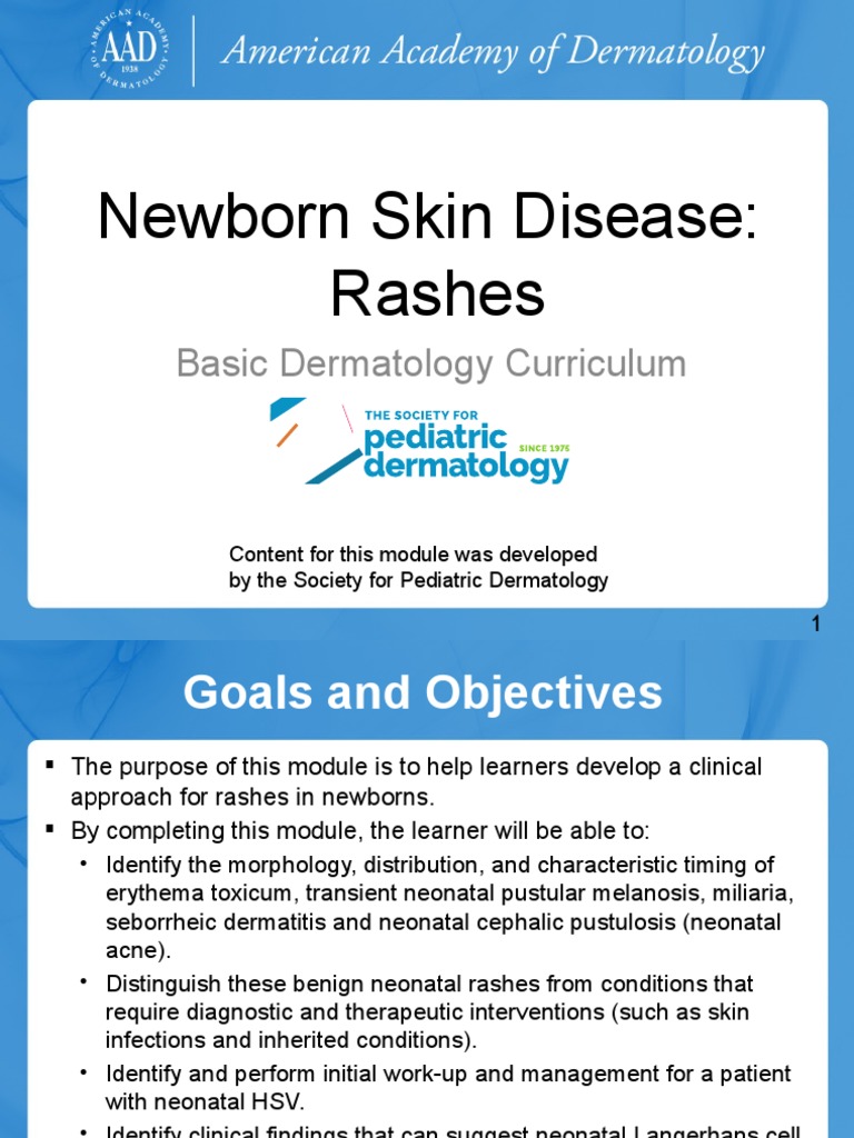 Newborn Skin Rashes: Diagnosis & Management | PDF | Cutaneous ...