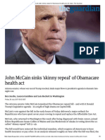 John McCain Sinks 'Skinny Repeal' of Obamacare Health Act - US News - The Guardian