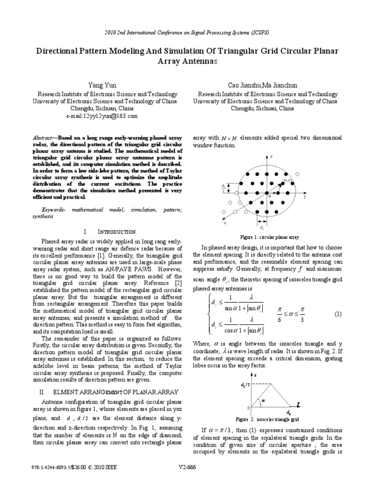 Triangular Lattice Array Antenna PDF Triangle Antenna (Radio)